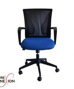 Mid back mesh chair blue