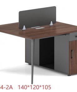 Wooden Office Desk For 2 People With Partition